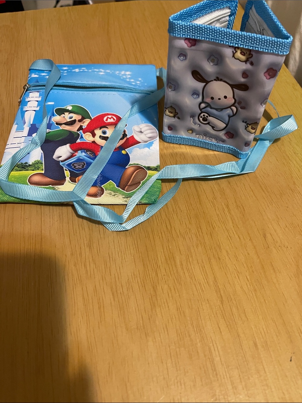 Super Mario Kids Blue Crossbody Bag with Matching Character Coin Purse